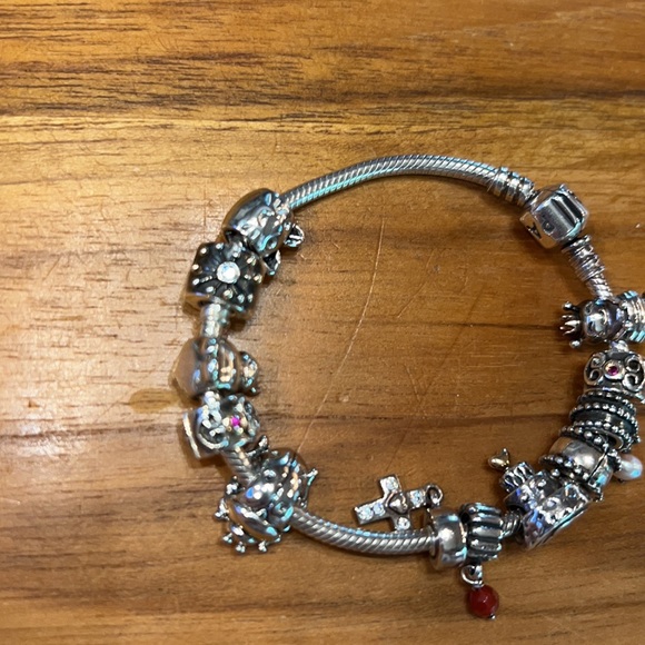 Pandora Sterling Silver Bracelet with Charms - Picture 2 of 12